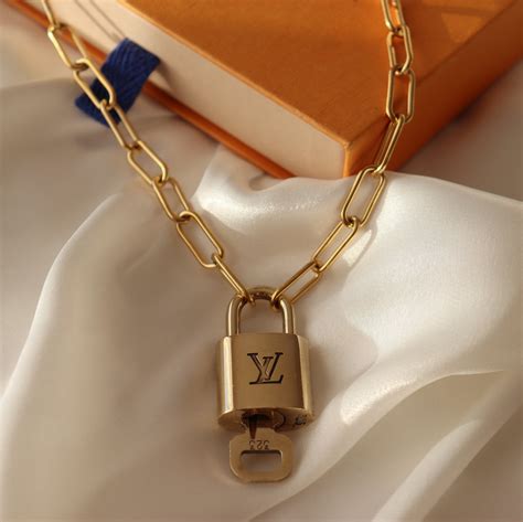 fake lv lock necklace|14k louis vuitton necklace.